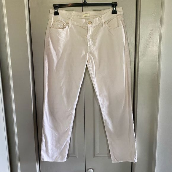 Mother Jeans The Drop Out Soft Focus in Almond White Jeans, Size 28, MSRP $228 - Picture 4 of 15